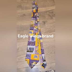 Eagle Wings LSU Purple & Gold Collegiate Tie